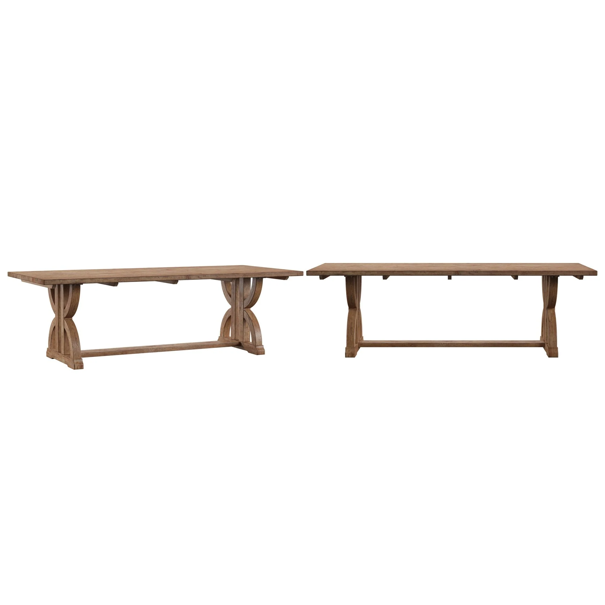 Bratislava Rectangular Reclaimed Wood Dining Table - Brown