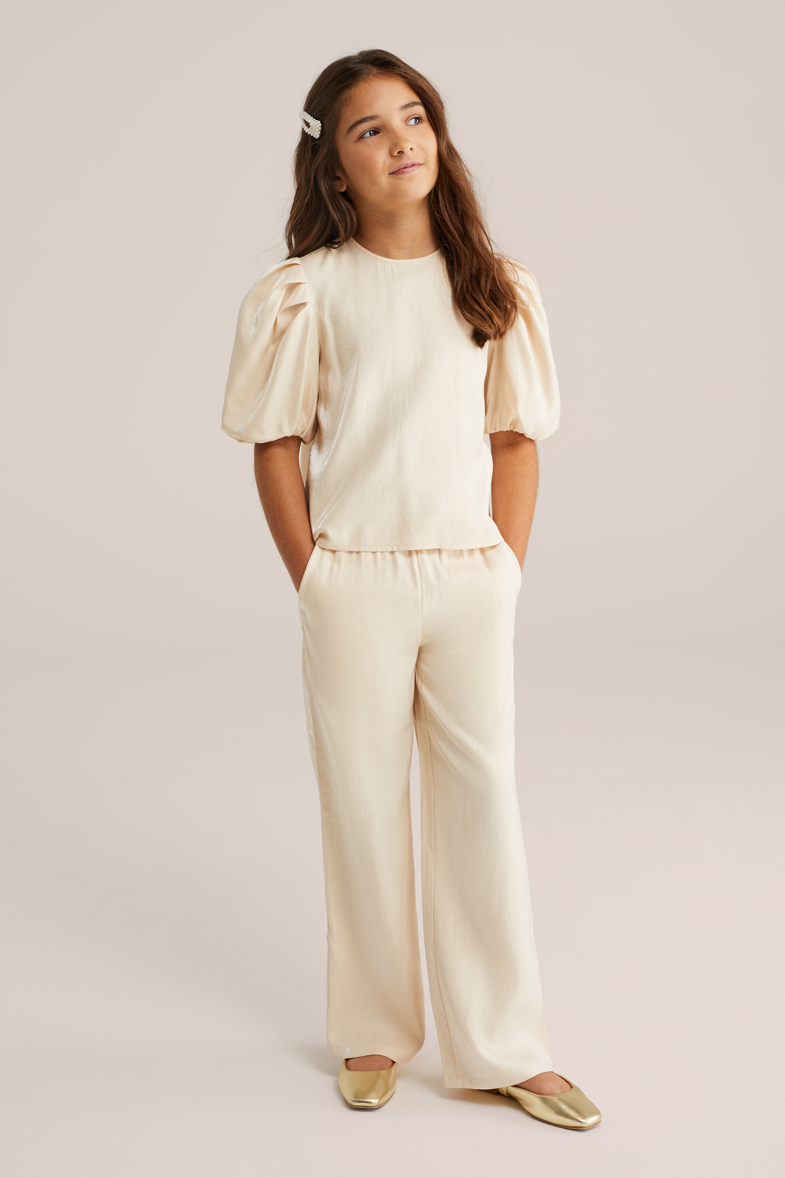 Meisjes straight fit broek