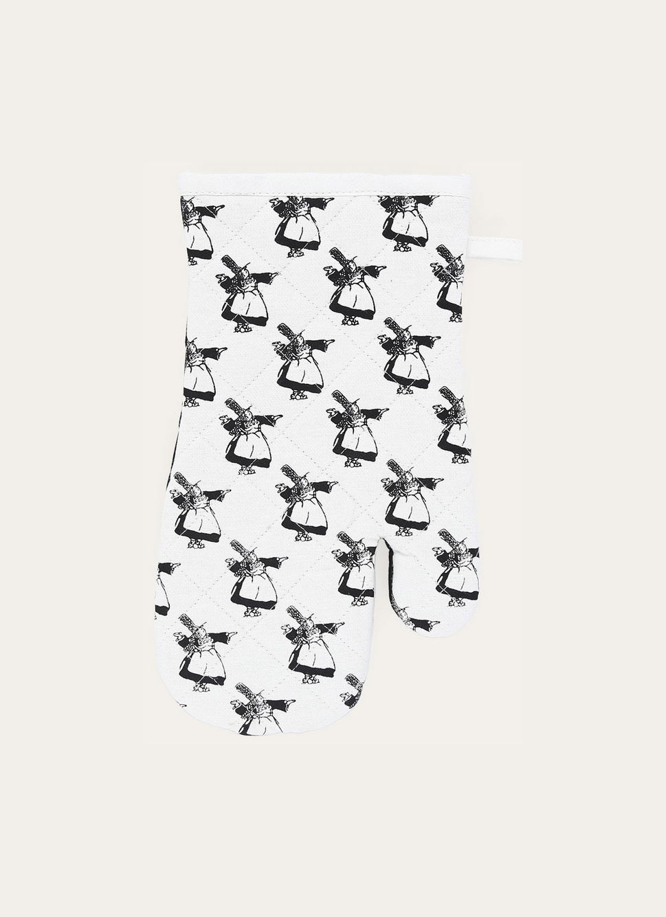 GANT DE CUISINE EN COTON DRAPEAU BRETON BLANC/NOIR