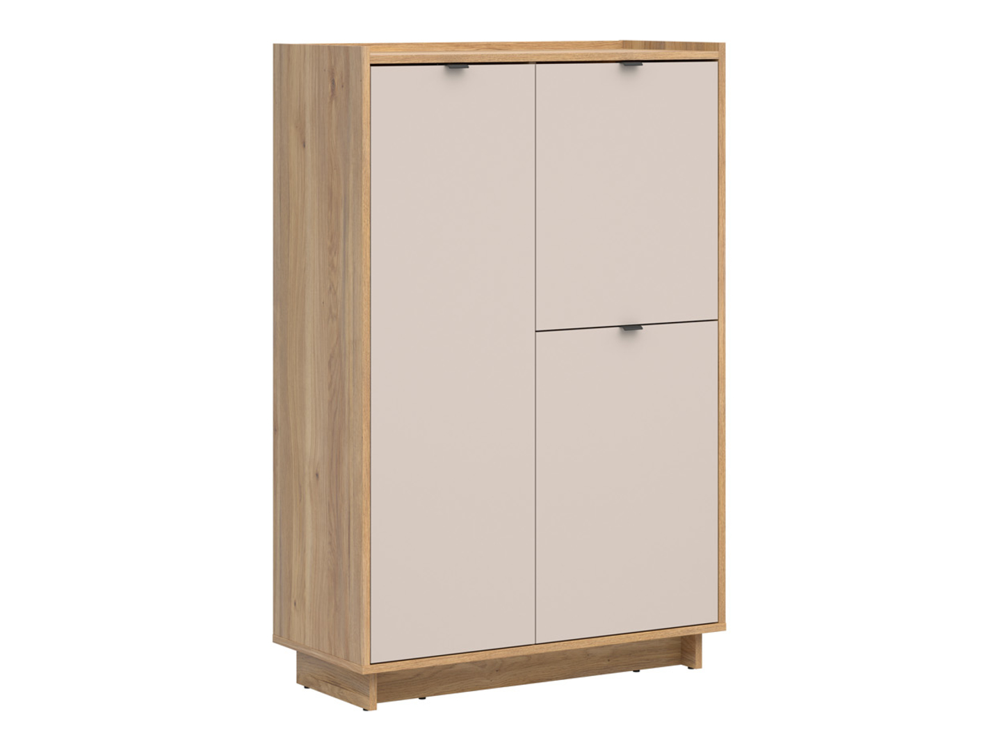 Regał Dalva 96 cm z 3 drzwiami dąb mauvella/kaszmir