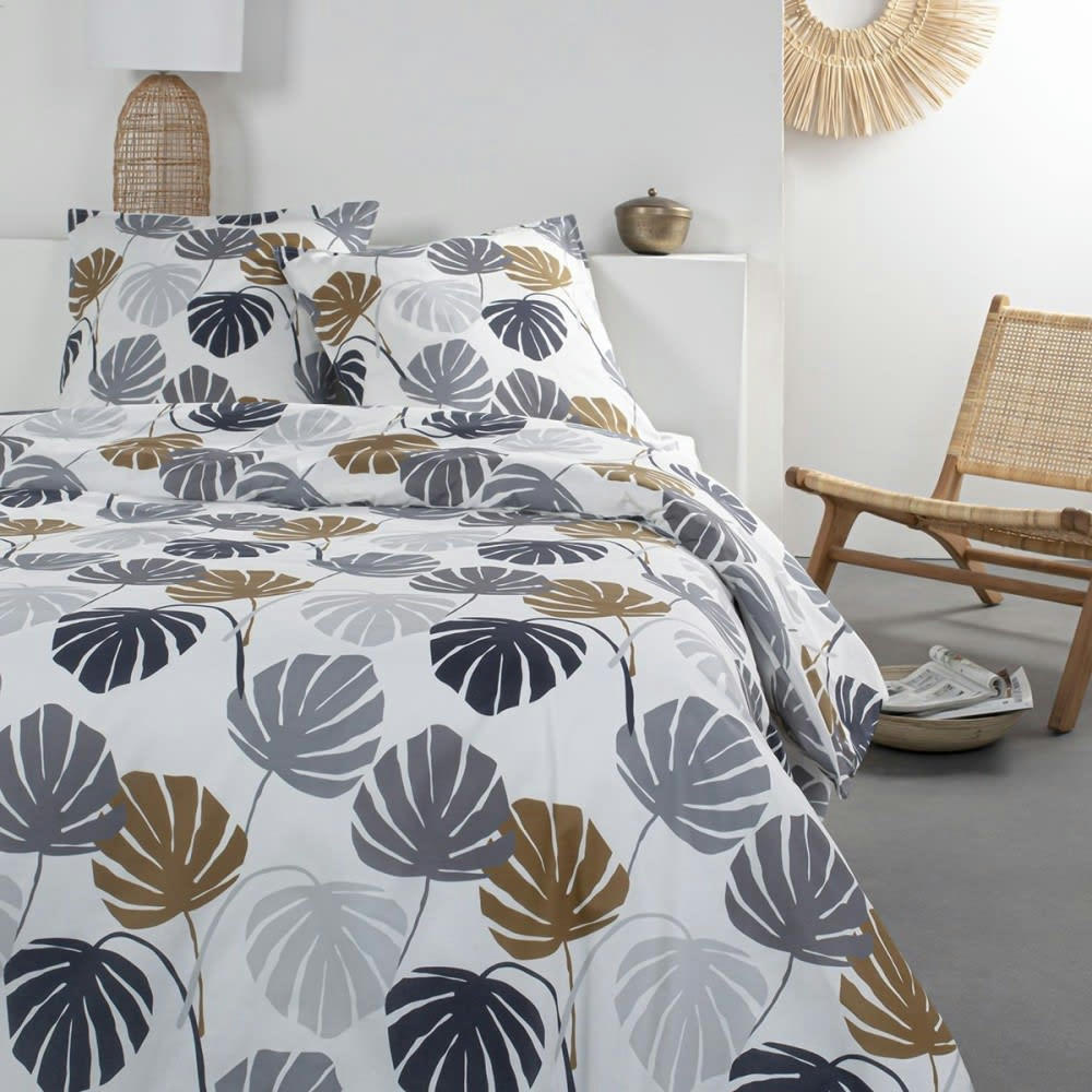 SUNSHINE GREYLEAF - Housse de couette 260x240 + 2 taies