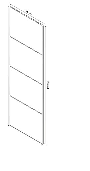 4 panneaux de portes coulissantes effet chêne grisé GoodHome Atomia H. 56 x L. 73,7 cm