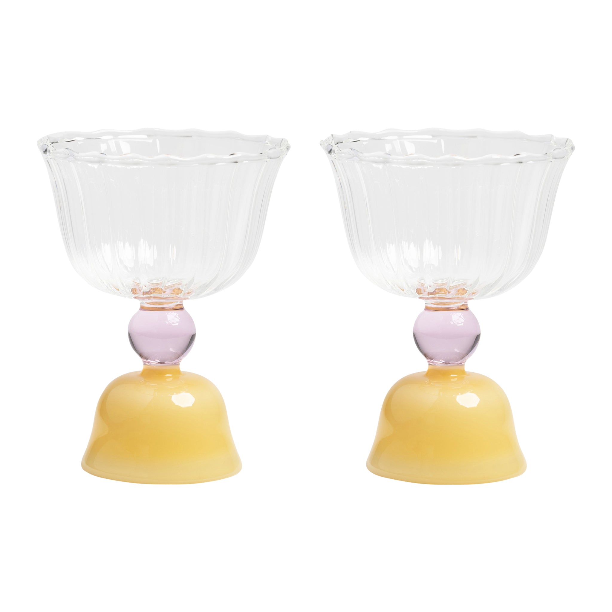 &k amsterdam Tulip Glas 2 st. - Karamel