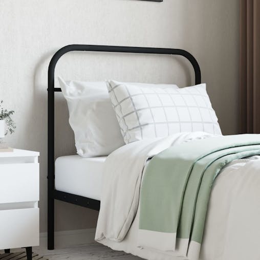 NNEVL Metal Headboard Black 90 cm