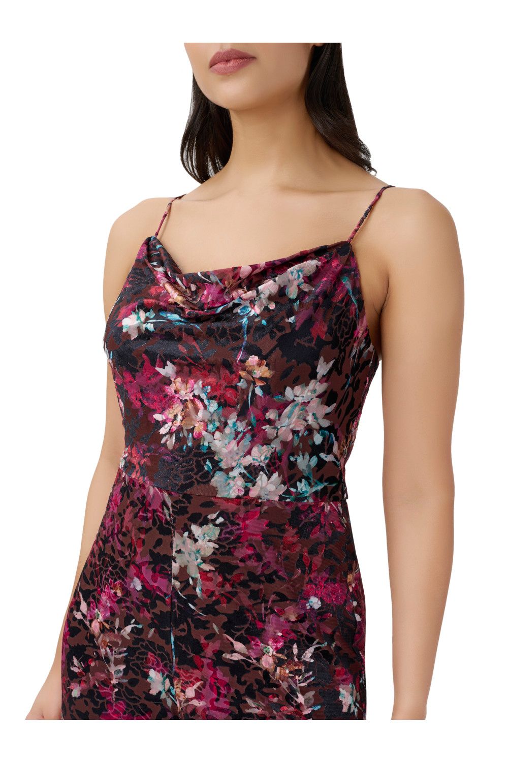 Adrianna Papell Velvet Burnout Jumpsuit