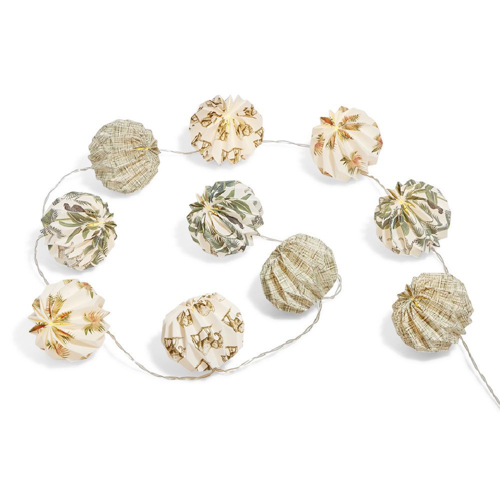 Guirlande lumineuse à lampions 10 LED motif jungle