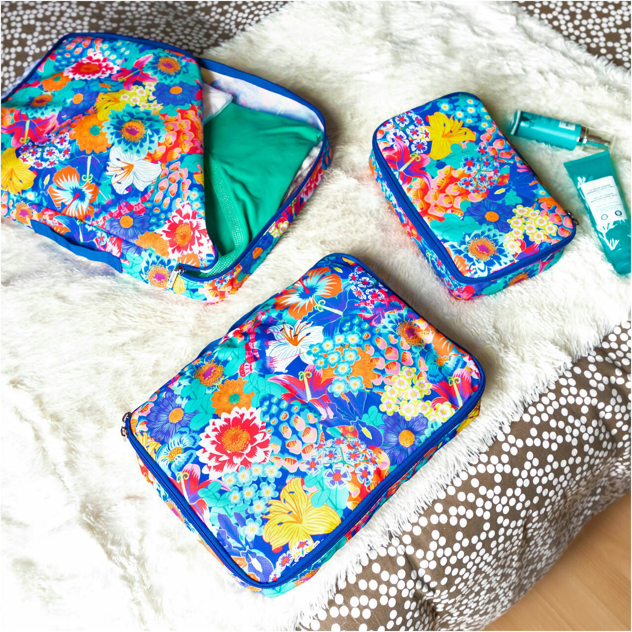 ORGANIZADOR DE VIAJE - Set de 3 pochettes de voyage