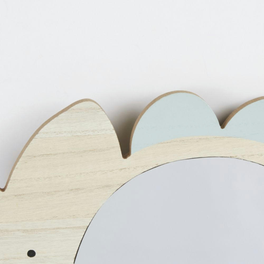 YUMA - Miroir dinosaure vert kaki 36x20