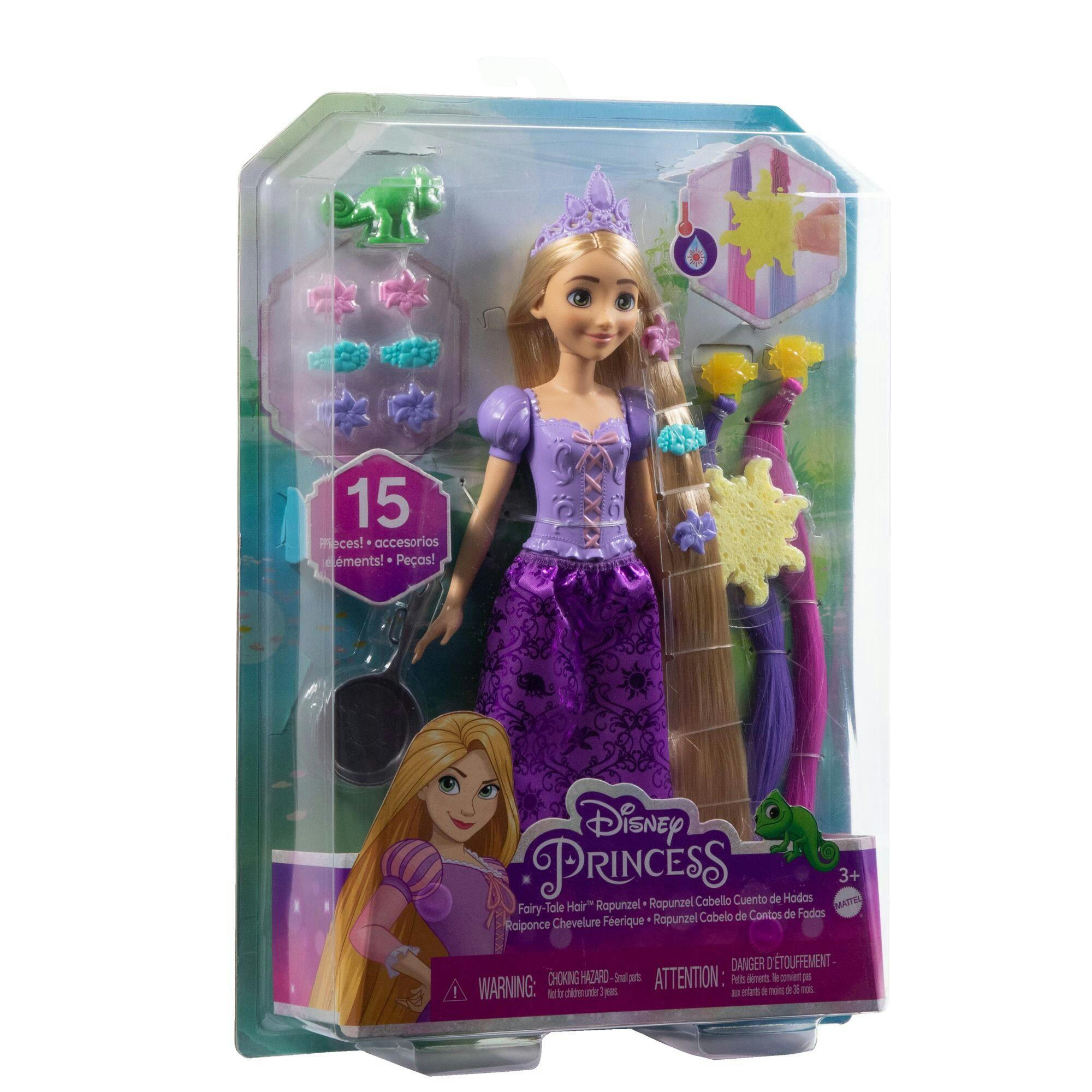 Disney Princess Fairytale Hair Rapunzel Fashion Doll with Hair-Styling Accessories, Ages 6+