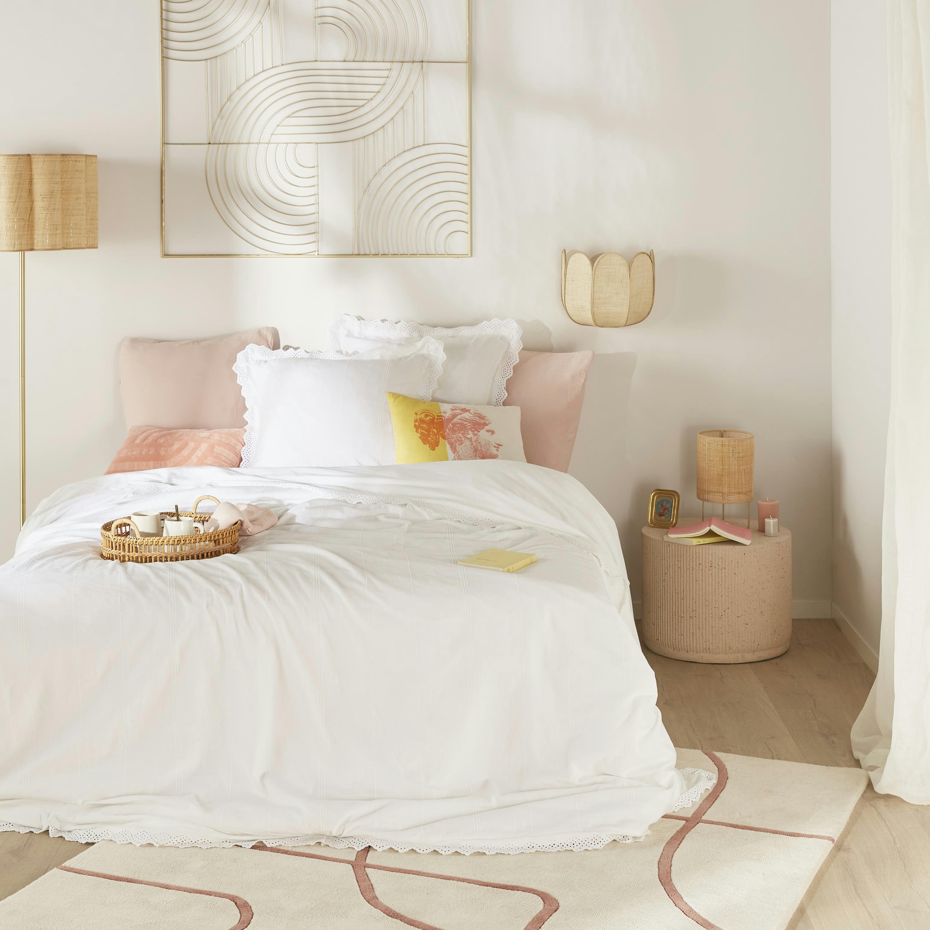 ELISABETH - Parure de lit en coton biologique écru 240x220