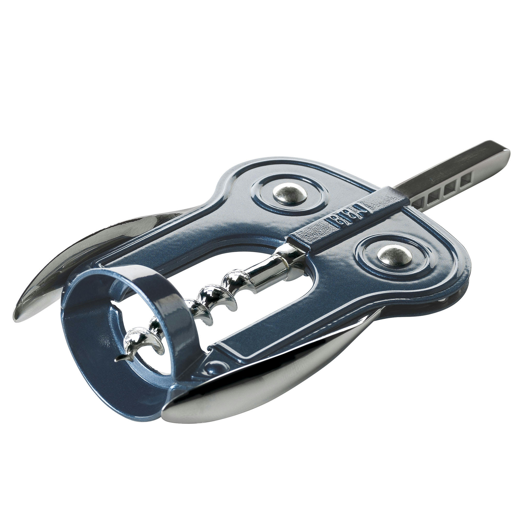 BÚHO LUX - Tire-bouchon à main - peinture métallique Bleu Habane