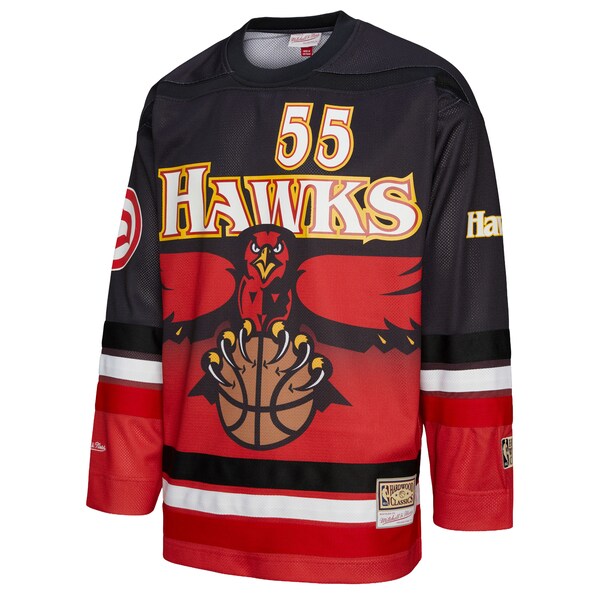 Dikembe Mutombo Atlanta Hawks  Unisex Maxxed Out Fashion Hockey Jersey - Red