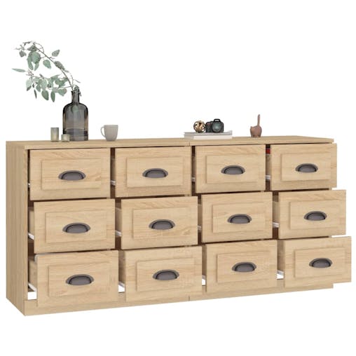 NNEVL Sideboards 2 pcs Sonoma Oak Engineered Wood