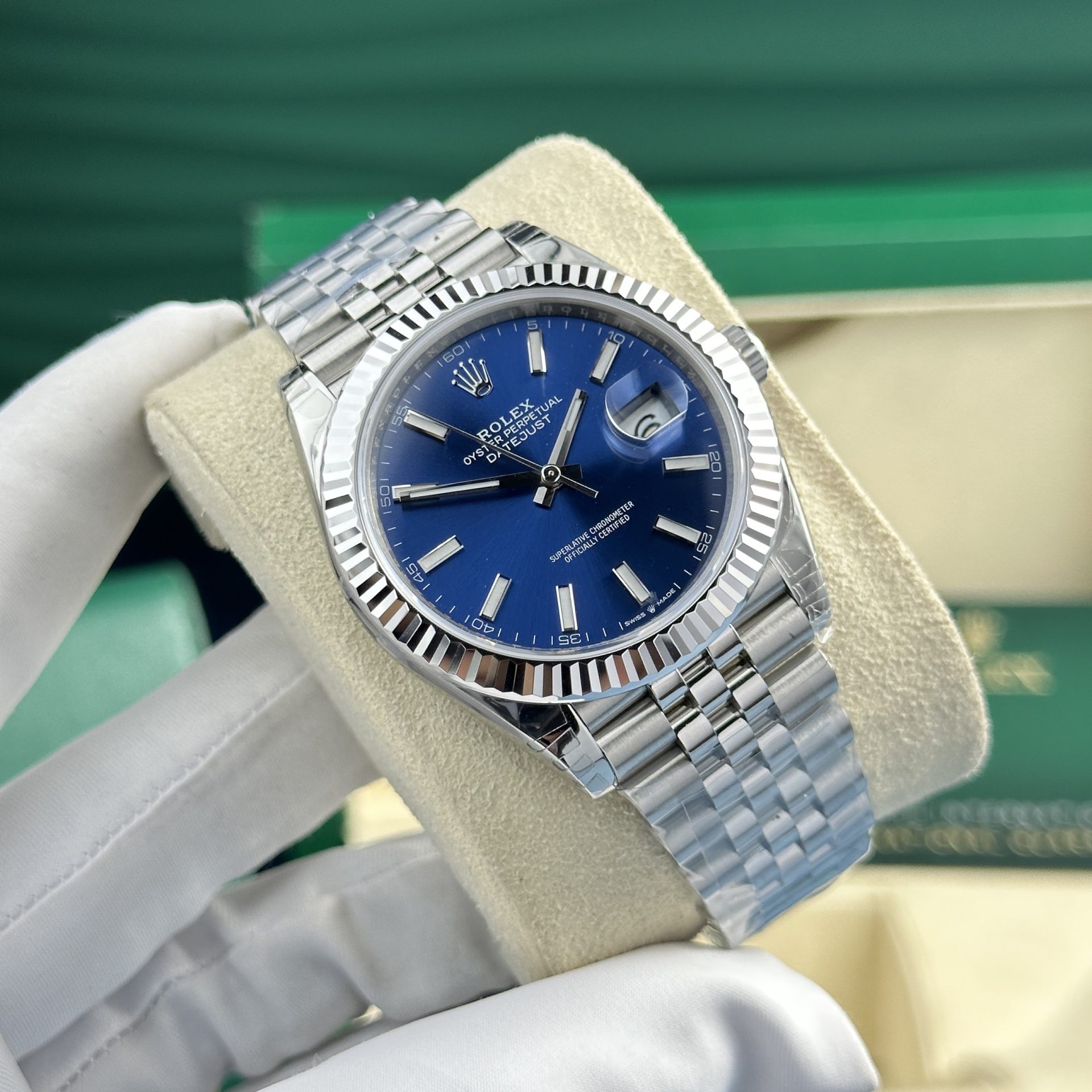 Rolex Datejust 126334 904L Steel Blue Dial 41mm Jub Super Clone