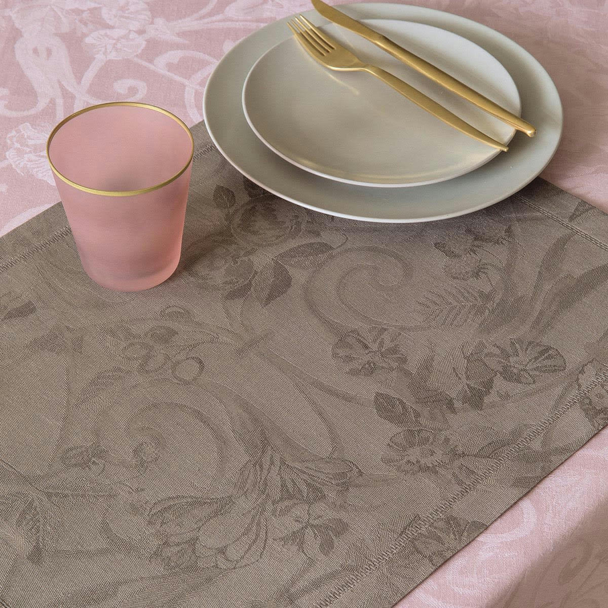 TIVOLI - Set de table en lin poivre gris 50 x 38