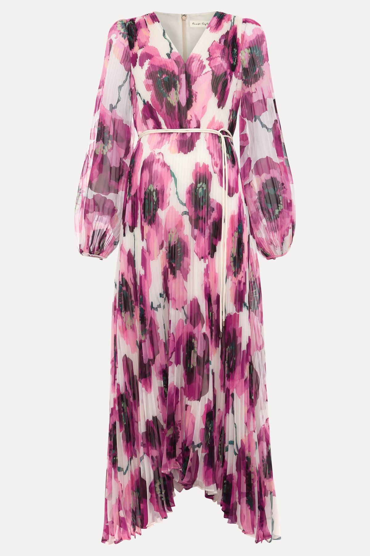 Phase Eight Petite Natalia Pleated Tie-Waist Dress