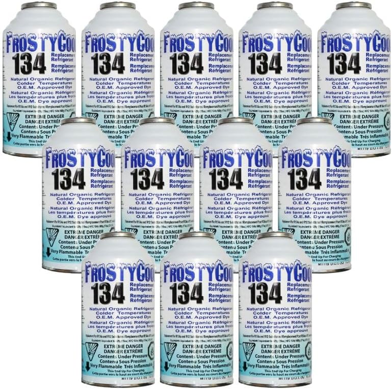 134 AC Replacement Refrigerant for R134a with R134 R12 AC Refrigerant 6oz. (Pack of 12)(Pack of 12)
