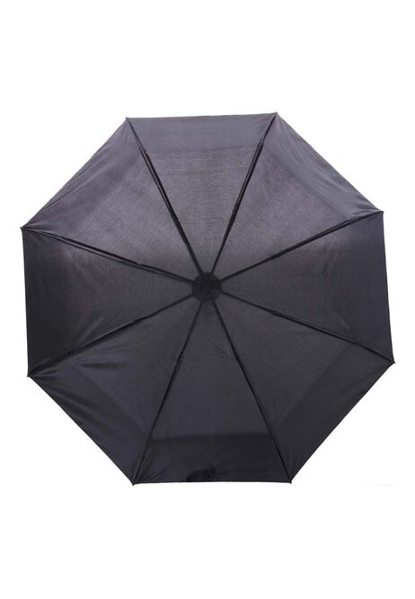 Mens Black Mini Crook Handle Umbrella