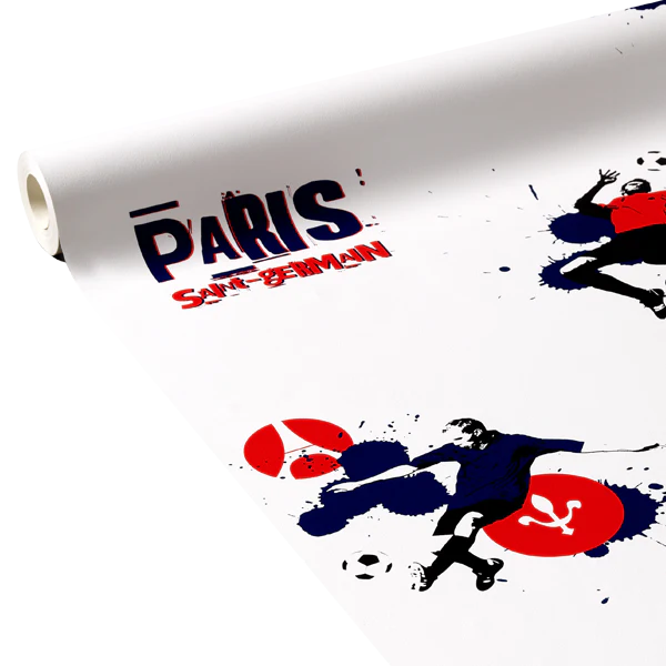 Papier peint PSG coloris blanc