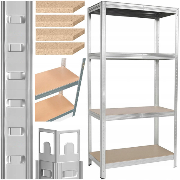 Regał Magazynowy Metalowy Garażowy do Biura 150x70x30cm 600kg