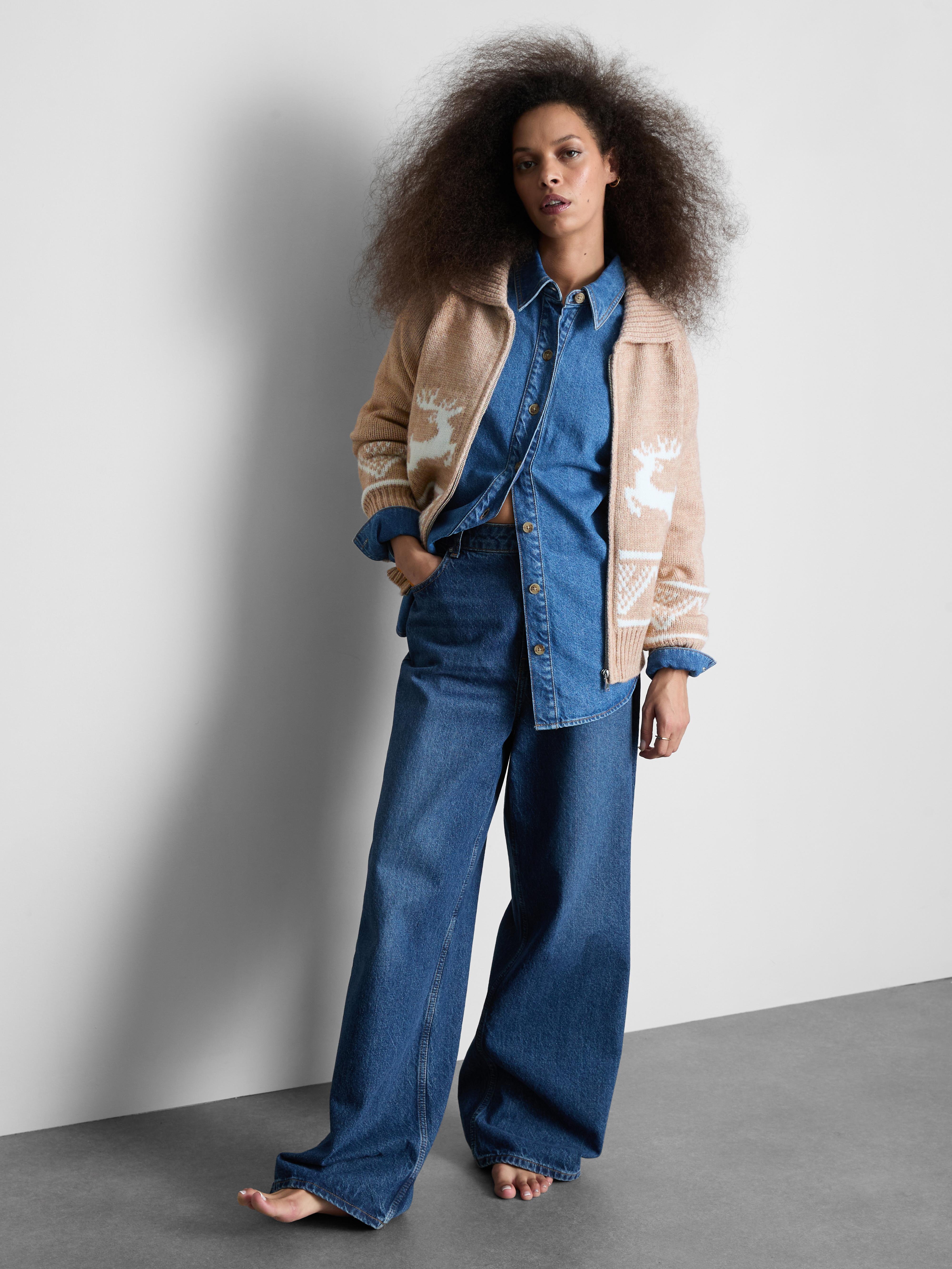 Christmas Zip Through Cardigan