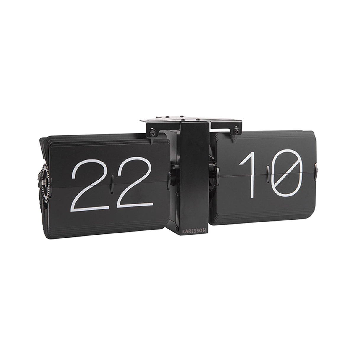 Karlsson tafelklok Flip Klok No Case - zwart - 8.5x36x14cm