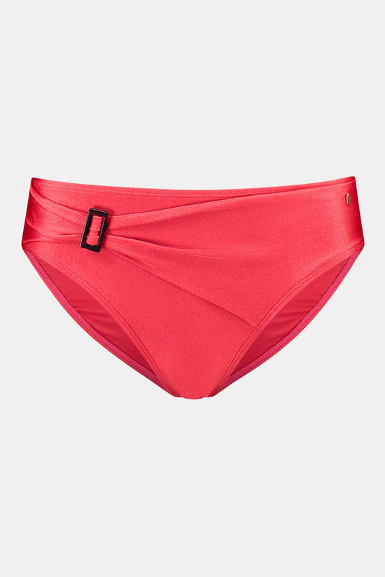 Beachlife 202B - Red Shine Mid Waist Bottom Bikinibroekje Dames