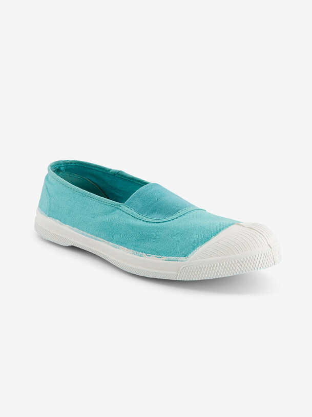 Tennis elastique femme turquoise