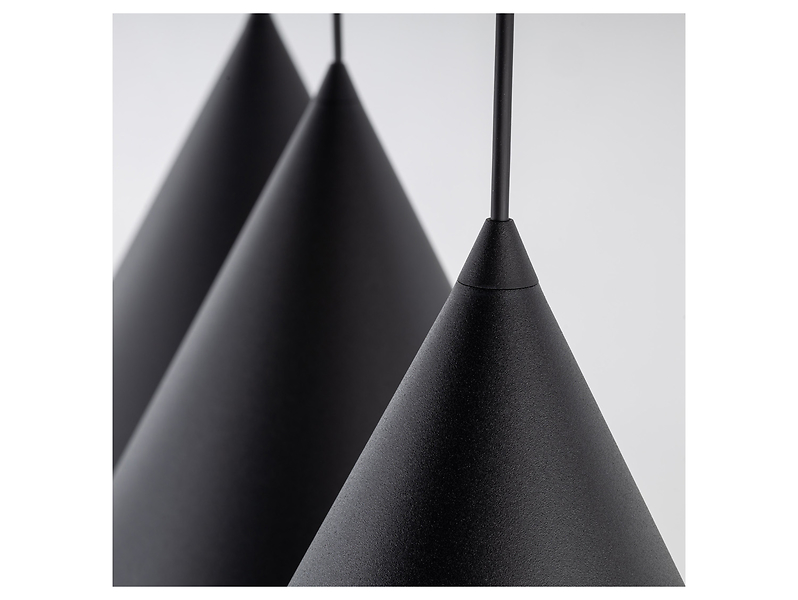 Lampa wisząca Cono Black 3-punktowa 160 cm metalowa czarna