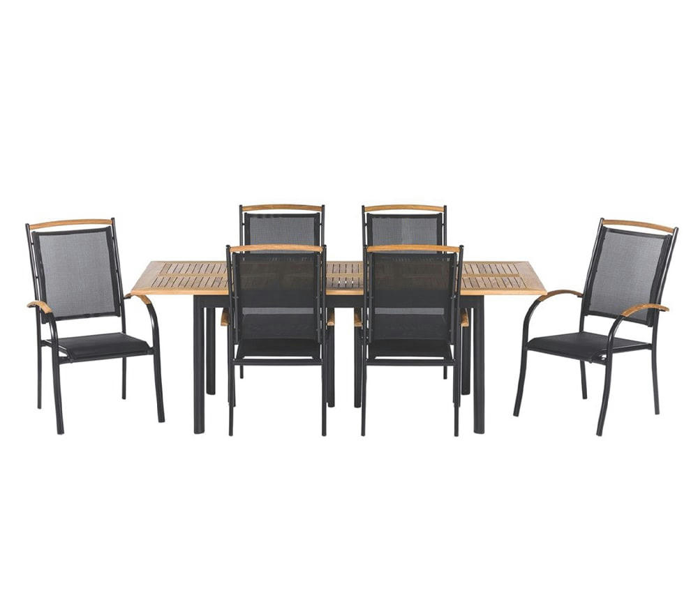 CABOURG - Ensemble repas de jardin  8 places en aluminium