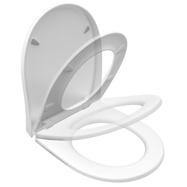 Abattant WC blanc brillant D-Shape Bemis