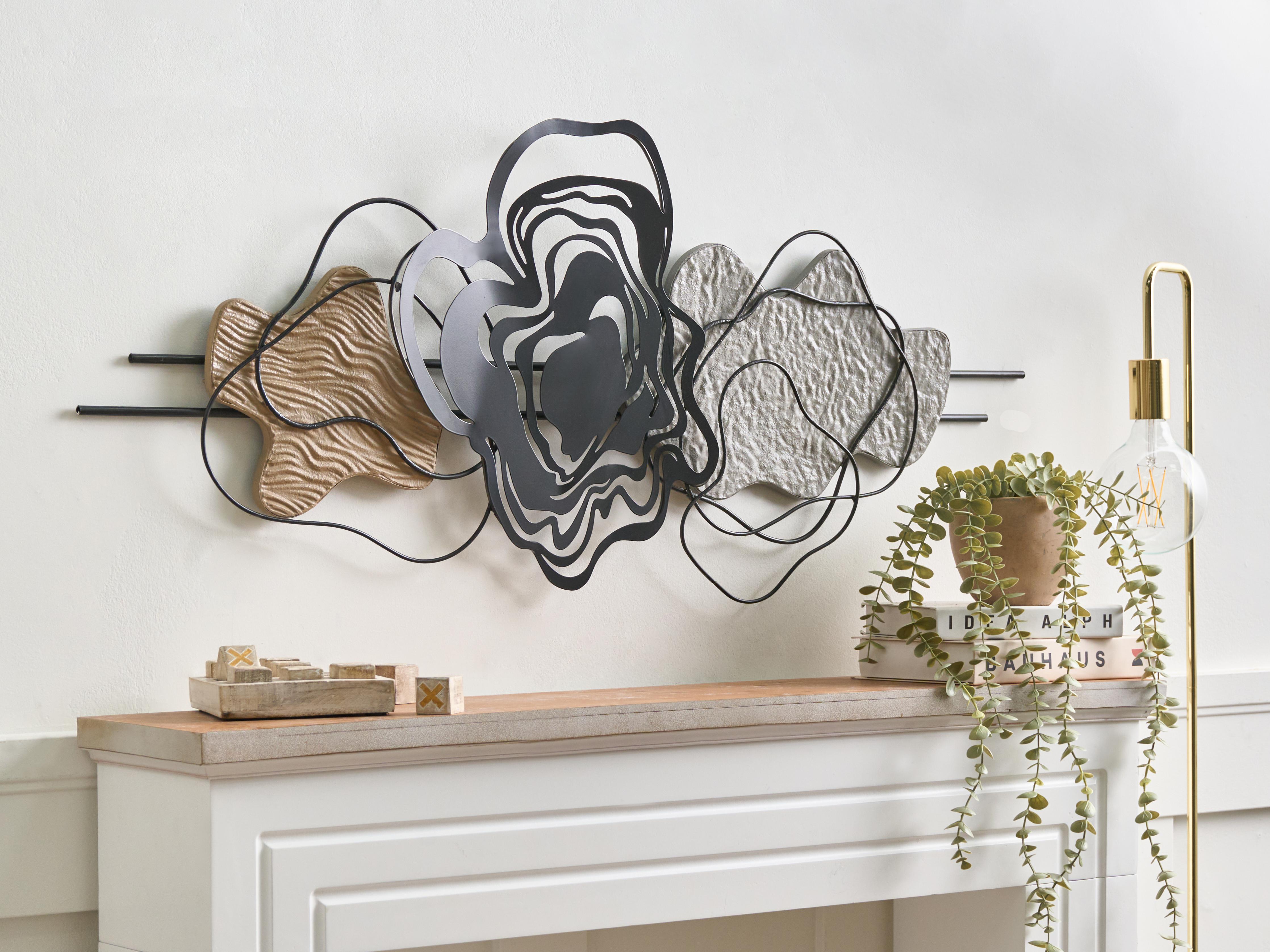 Wall Decor SALLINS Metal 48 cm Black