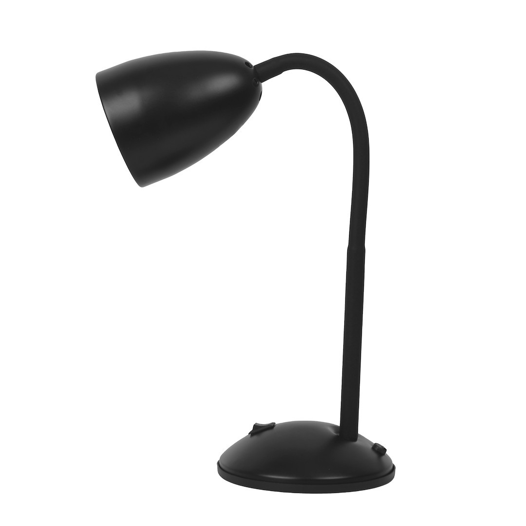 Lampka biurkowa minimalistyczna czarna LOGIC 1xE27x60W wys:35cm Milagro