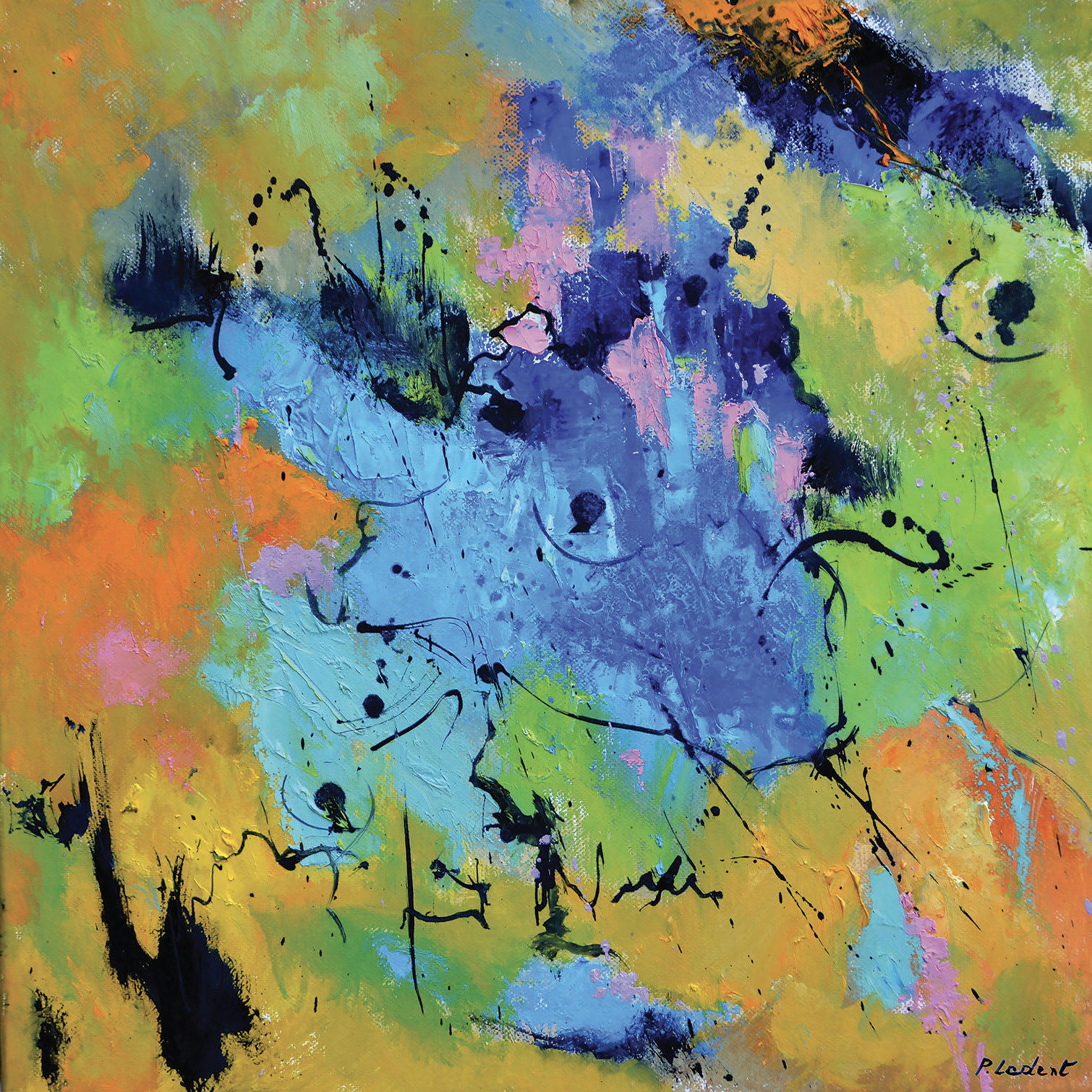 - Tableau reproduction originale secret azur imprimé sur alu 50x50cm