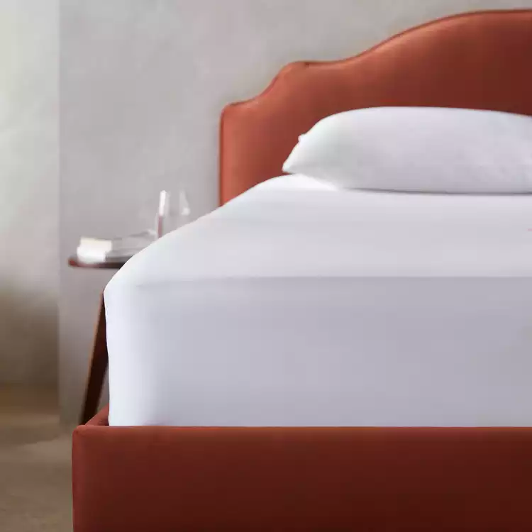 Habitat Egyptian Cotton 400TC White Fitted Sheet- Single