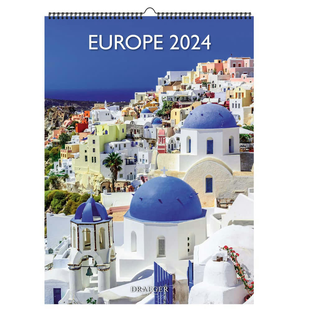 - Calendrier mural déco 29x39  cm - 2024 - Europe