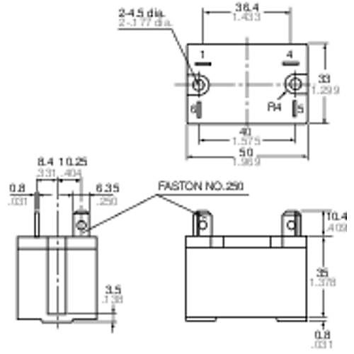 Panasonic HE1AN12 Relais PCB 12 V/DC 30 A 1 NO - contacts AgSnO2