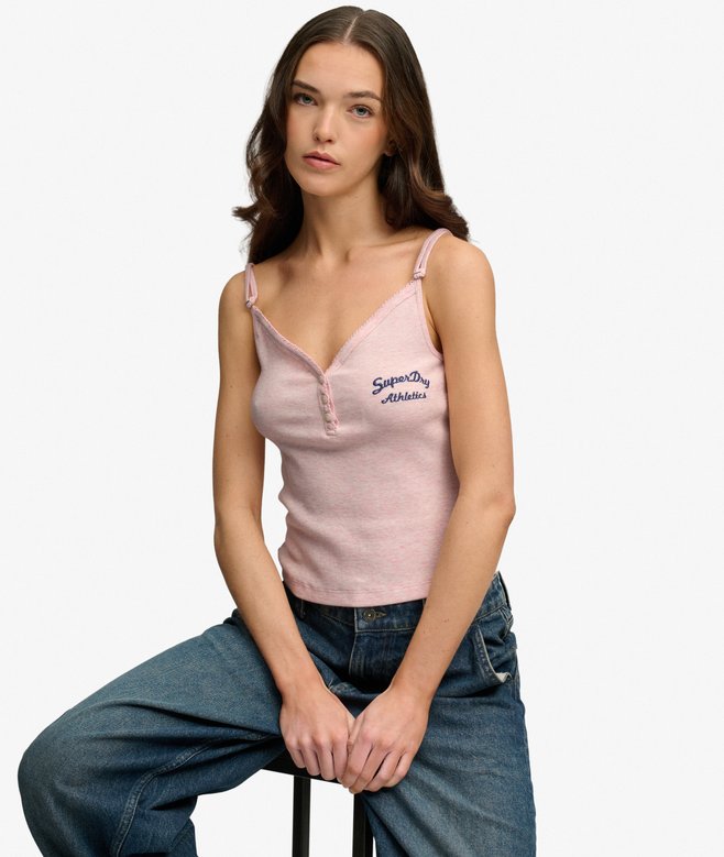 Athletic Essentials Button Down Cami Top