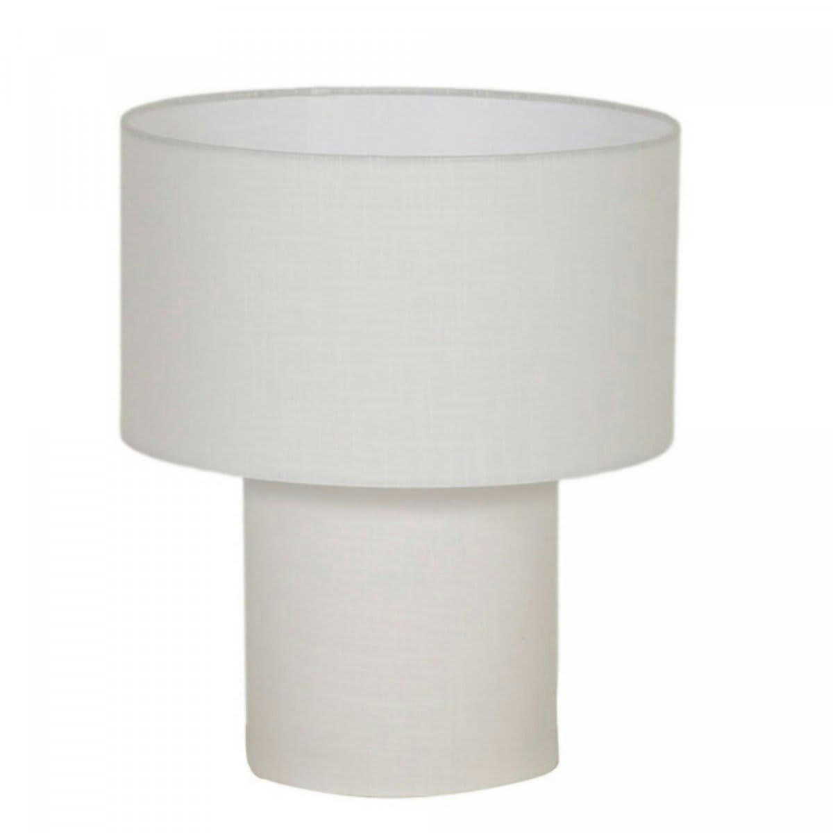 GLOZA - Lampe à poser moderne en lin blanc