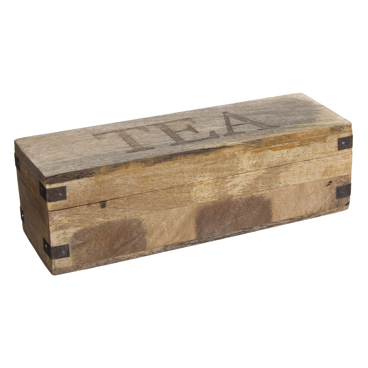 Pudełko Mango Wood drewniane 32x10 cm szkatułka z 4 przegródkami