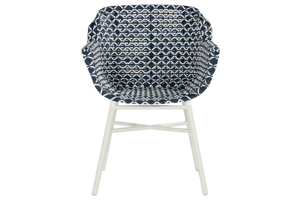 Hartman Tuinstoel Delphine - Donkerblauw Wicker - Zithoogte 43cm