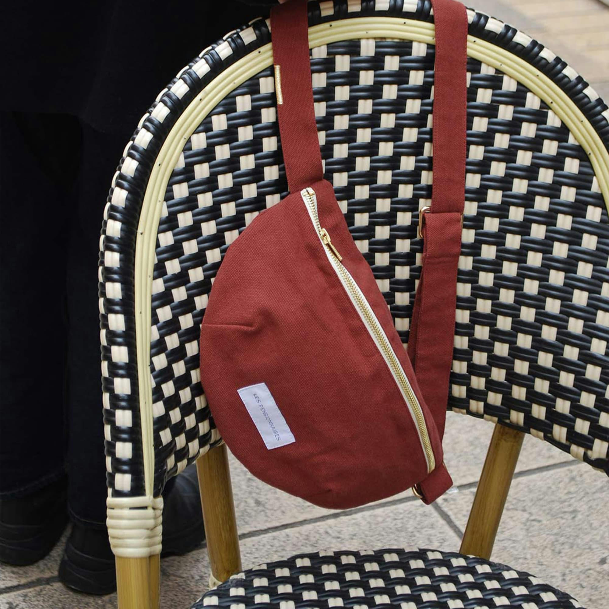 - Sac banane en toile de coton bio rouille uni