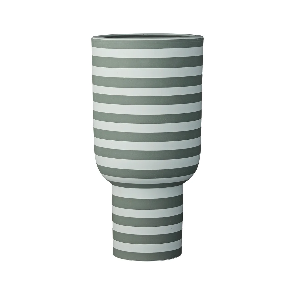 AYTM - Varia Sculptural Vase, Ø 15 x H 30 cm, dusty green / forest