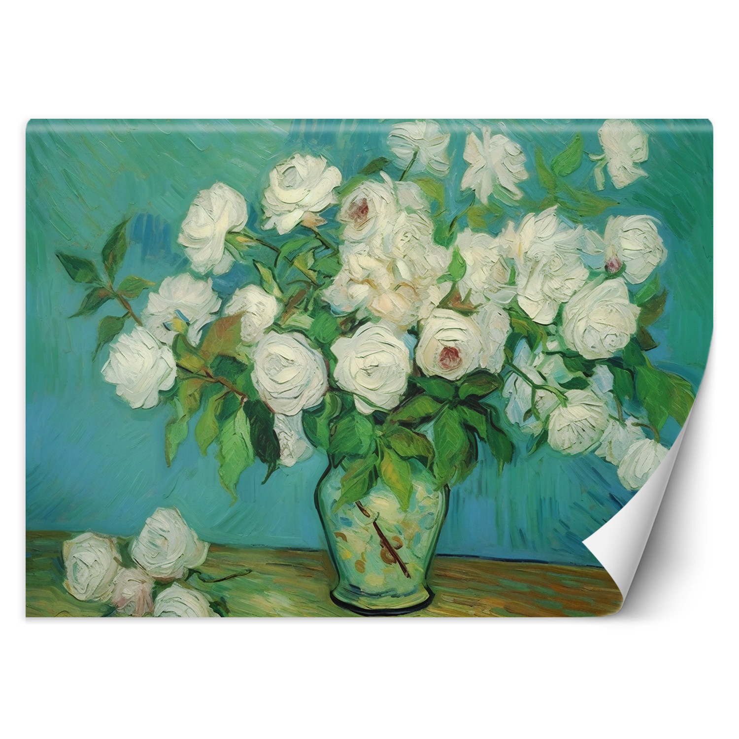 Feeby Fototapeta, Martwa natura wazon z różami - V. van Gogh 150x105
