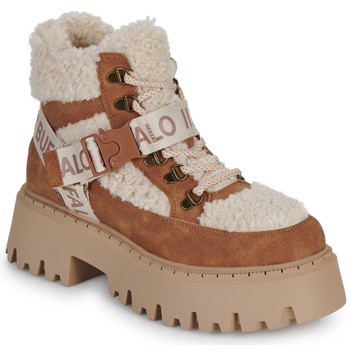 Buffalo - ASPEN COM MID WARM - Beige / Cognac