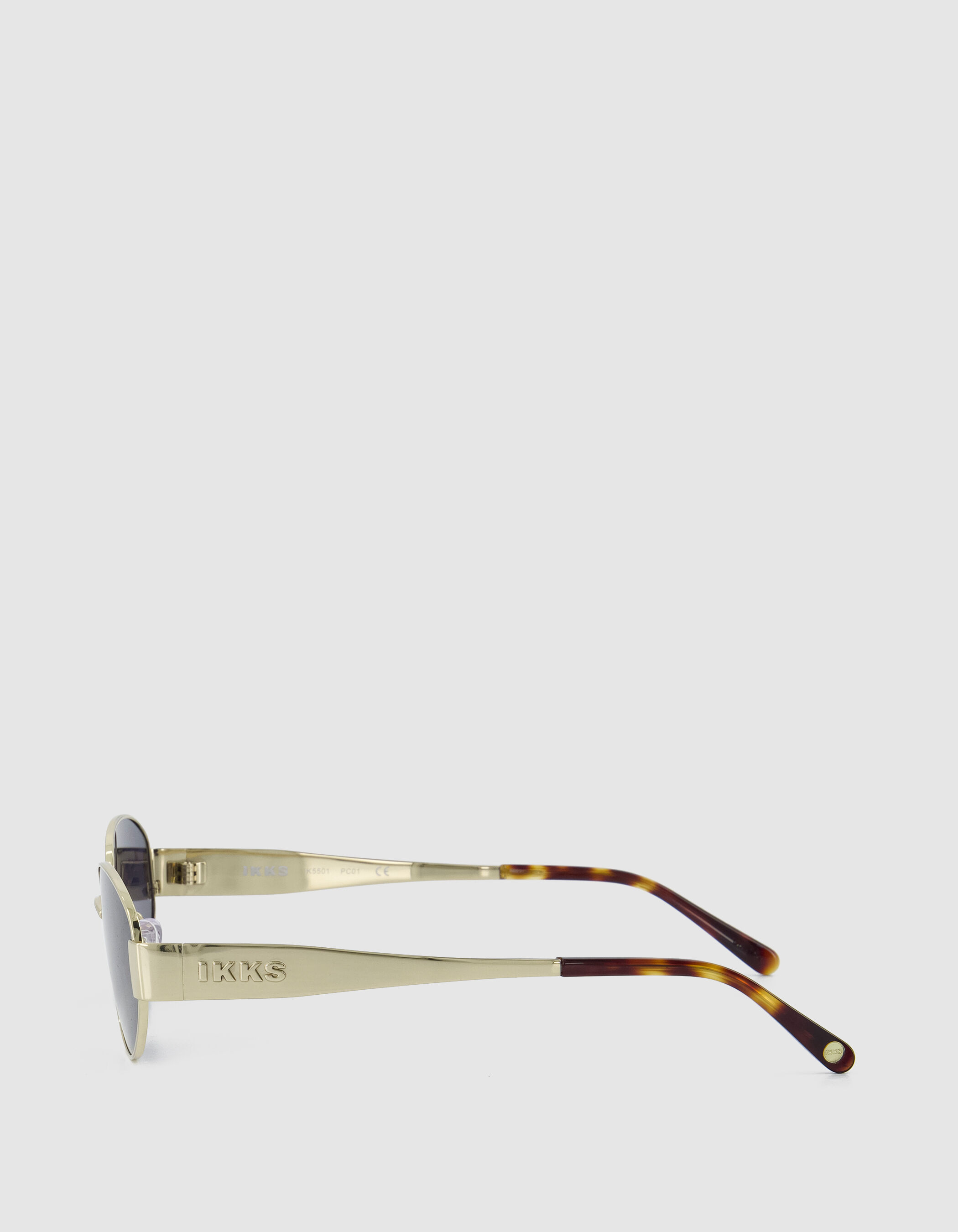 Lunettes solaires Dean ovale métal gris Femme