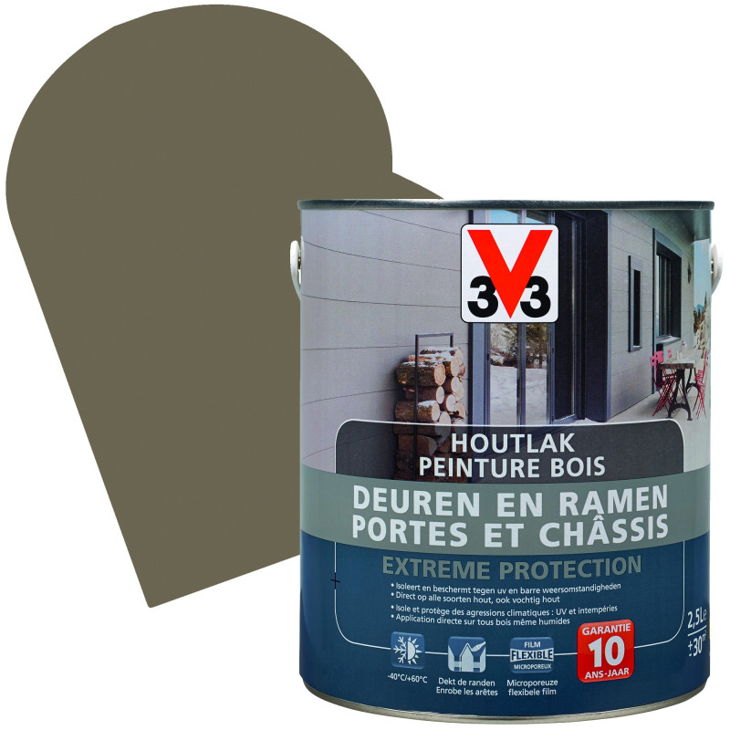 Lasure Extreme Protection pour portes & châssis en bois taupe satinée 2,5 L