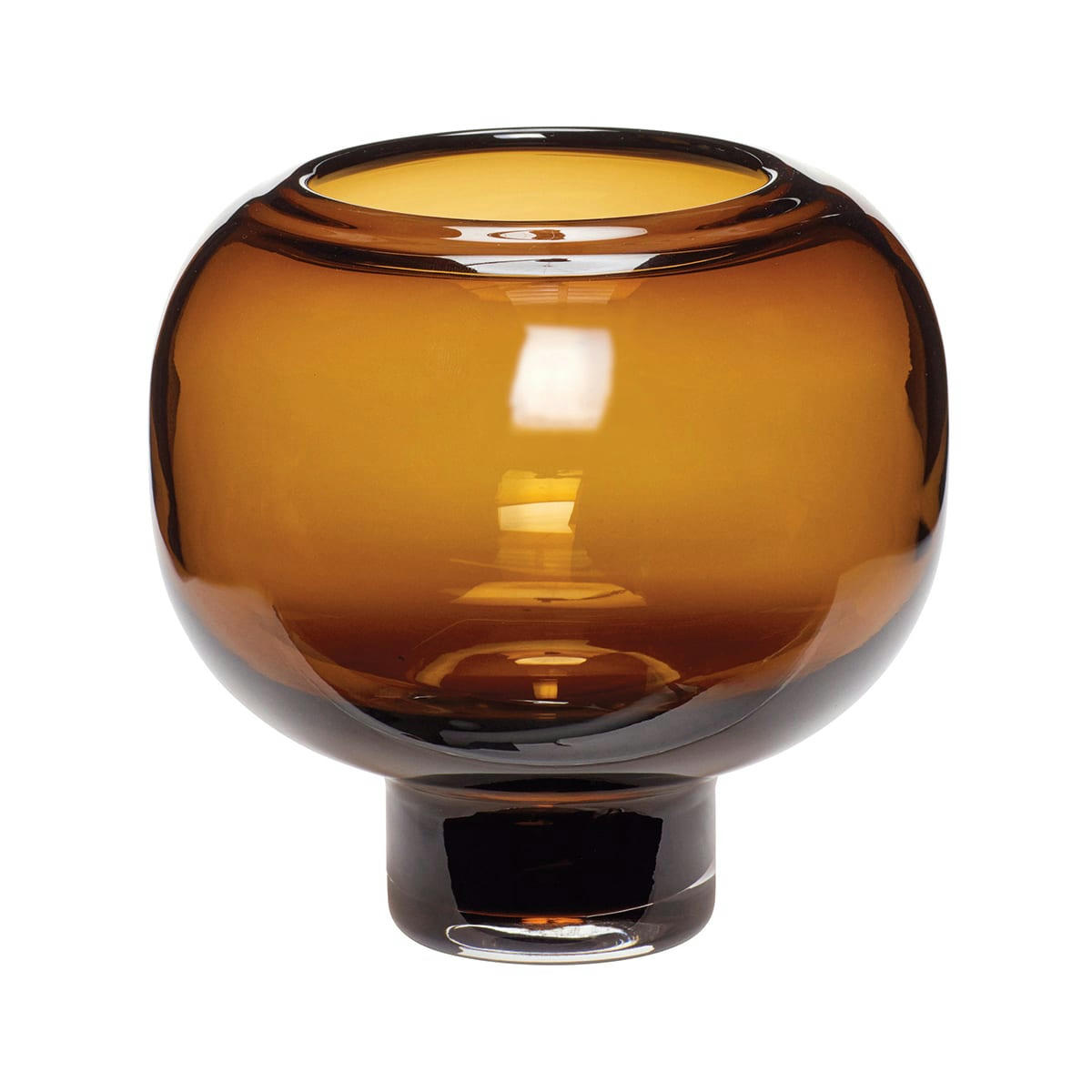 RUE - Vase en verre marron H16