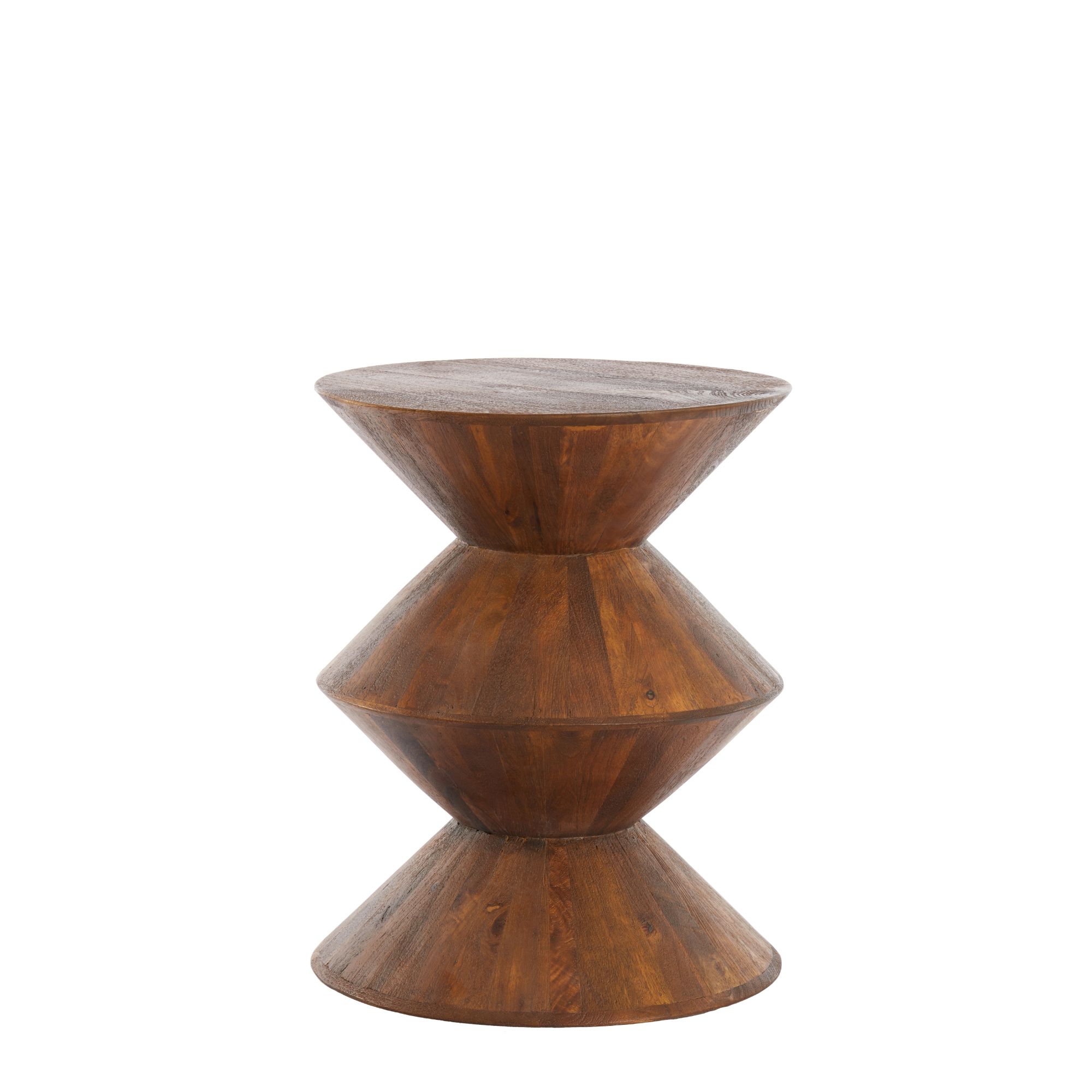 Light & Living bijzettafel Larus - bruin - Ø40cm