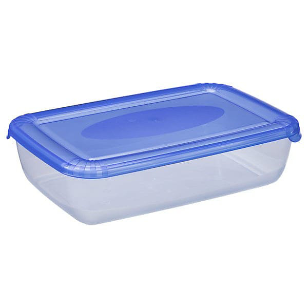 Grande Boite hermétique de congélation rectangulaire 3 litres - Bleu